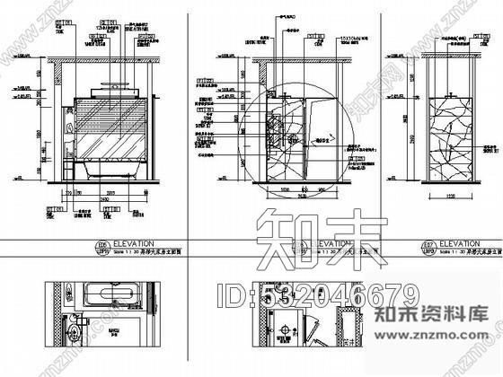 施工图品牌酒店大床客房室内装修图施工图下载【ID:532046679】