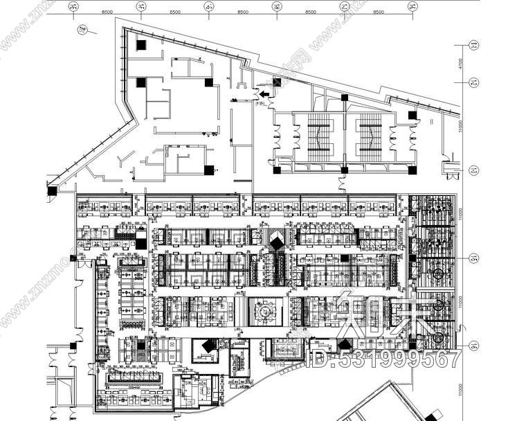 古鲁奇海底捞火锅武汉群星城店丨效果图+CAD施工图+机电施工图+后厨施工图+实景图施工图下载【ID:531999567】