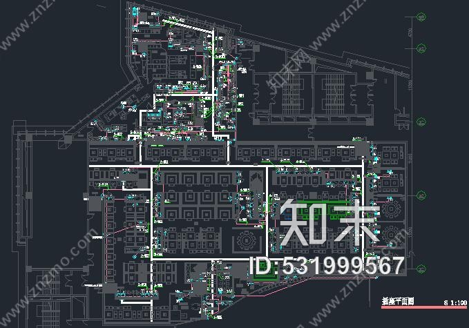 古鲁奇海底捞火锅武汉群星城店丨效果图+CAD施工图+机电施工图+后厨施工图+实景图施工图下载【ID:531999567】