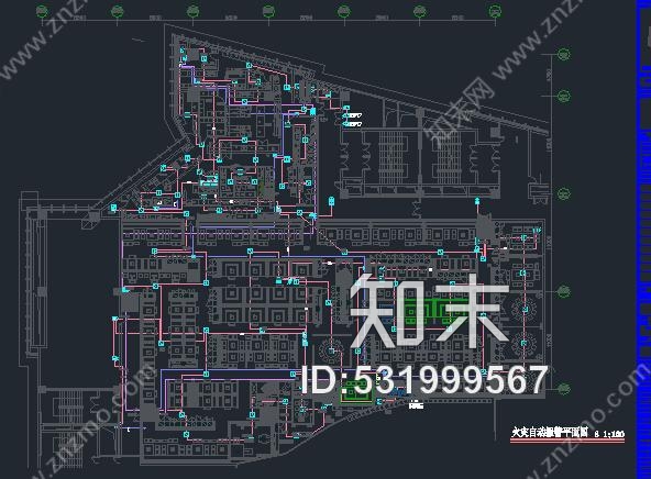 古鲁奇海底捞火锅武汉群星城店丨效果图+CAD施工图+机电施工图+后厨施工图+实景图施工图下载【ID:531999567】