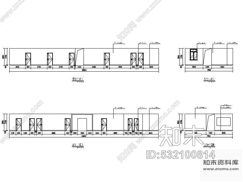 施工图北培区房屋测量所办公室装修cad施工图下载【ID:532100814】