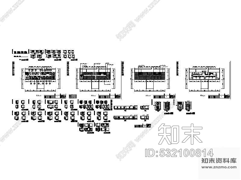 施工图北培区房屋测量所办公室装修cad施工图下载【ID:532100814】