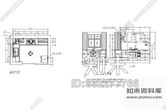 图块/节点整体厨房设计方案cad施工图下载【ID:832277766】