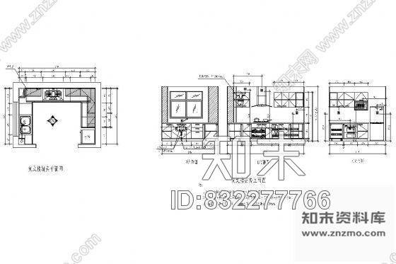 图块/节点整体厨房设计方案cad施工图下载【ID:832277766】