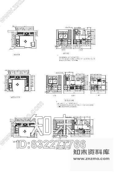 图块/节点整体厨房设计方案cad施工图下载【ID:832277766】