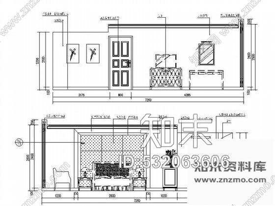 施工图青岛某宾馆客房室内装修图cad施工图下载【ID:532063606】