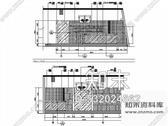 施工图重庆现代简约酒店大堂室内精装修设计施工图cad施工图下载【ID:532024662】