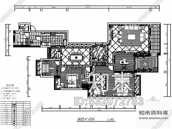 施工图广东某售楼处室内装修整套CAD施工图百强企业施工图下载【ID:532072783】