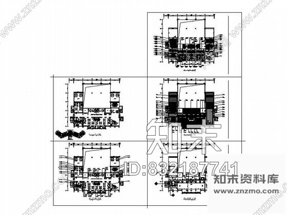 上海某五星级豪华酒店行政酒廊平面图cad施工图下载【ID:832187741】