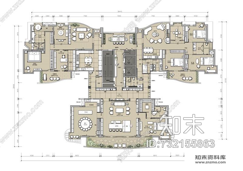 成都力士湖别墅cad施工图下载【ID:732155863】