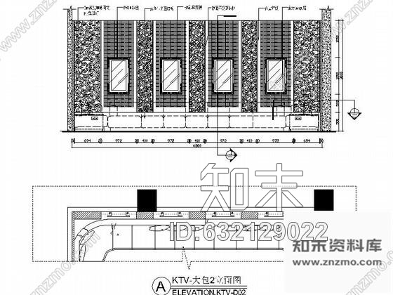 施工图豪华KTV包厢室内装修图Ⅱcad施工图下载【ID:632129022】