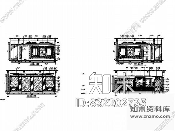 图块/节点售楼处休闲区立面图cad施工图下载【ID:832202735】