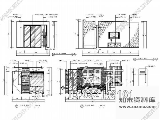 施工图苏州现代风格国际酒店公寓局部室内设计图cad施工图下载【ID:632143161】