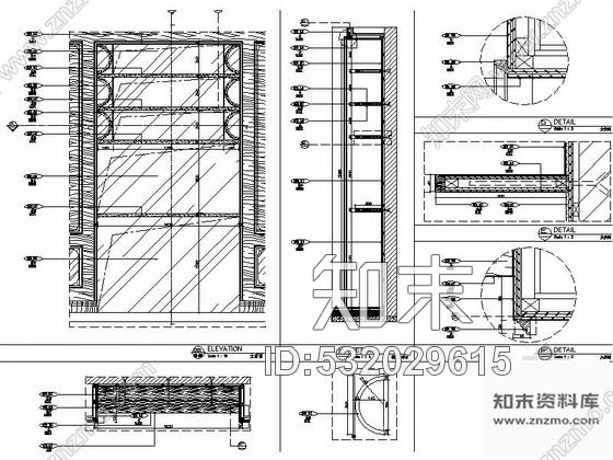 施工图海南奢华型七星级酒店总裁书吧设计施工图含效果cad施工图下载【ID:532029615】