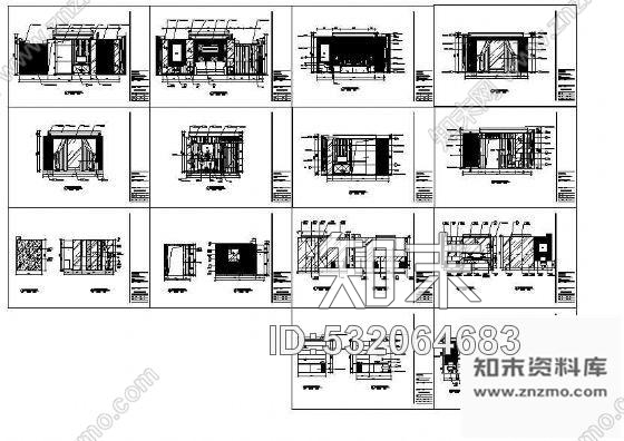 五星酒店大套房室内设计cad施工图下载【ID:532064683】