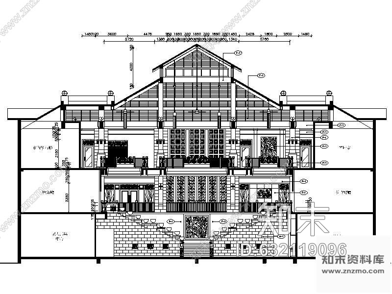 施工图海口某花园住宅小区会所设计图含实景cad施工图下载【ID:632119096】
