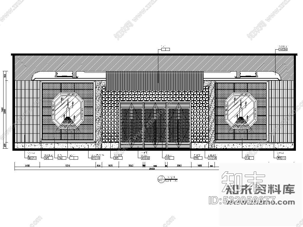 施工图酒店豪华宴会厅装修图含实景cad施工图下载【ID:532056677】