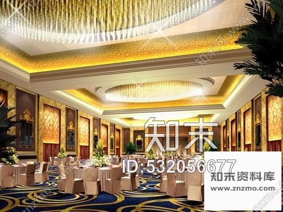 施工图酒店豪华宴会厅装修图含实景cad施工图下载【ID:532056677】