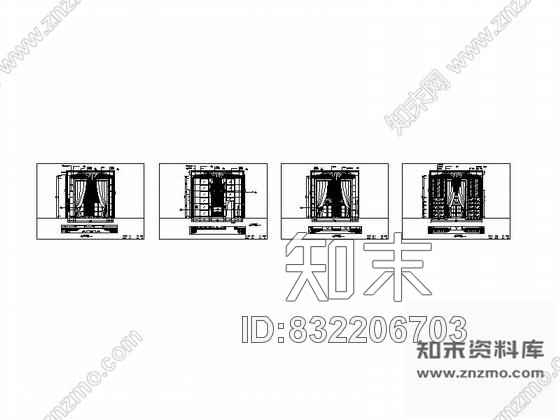 图块/节点别墅正餐厅立面图cad施工图下载【ID:832206703】