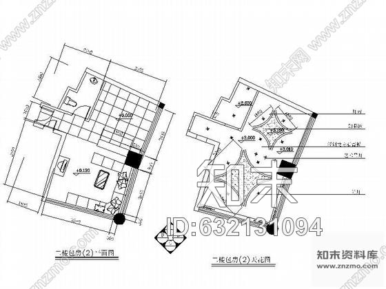 KTV包房设计方案cad施工图下载【ID:632131094】