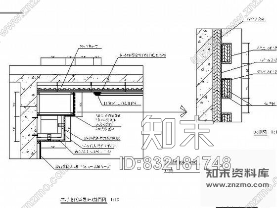 图块/节点石材电视墙详图cad施工图下载【ID:832181748】