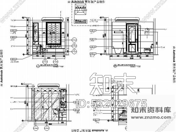 施工图江苏豪华七星级白金酒店室内装修CAD施工图含效果cad施工图下载【ID:532029675】