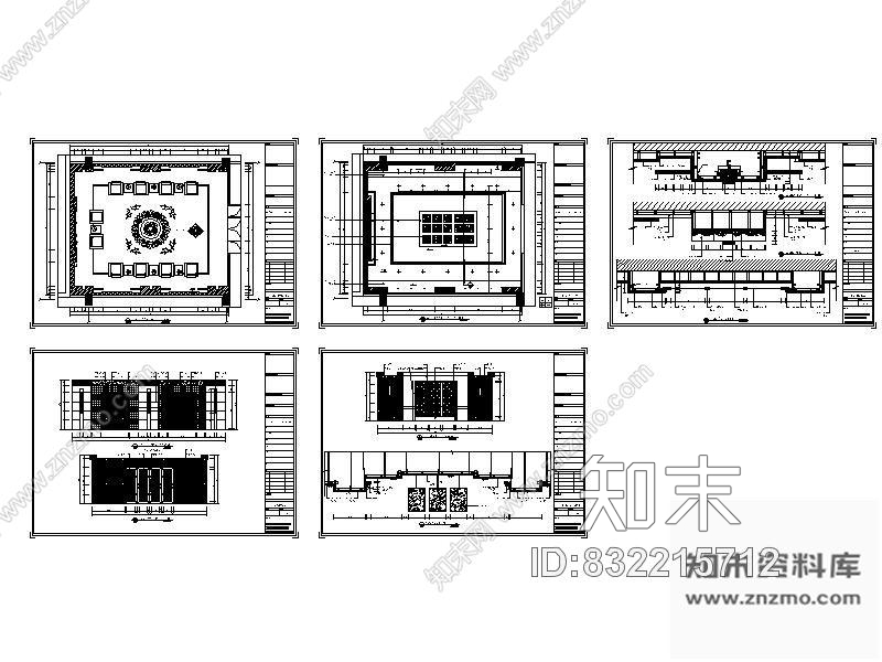 78㎡小会议室内详图cad施工图下载【ID:832215712】