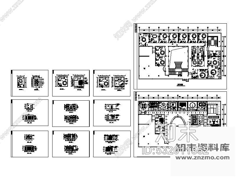 施工图某酒店中餐厅设计图cad施工图下载【ID:532011552】