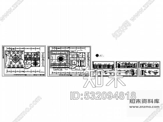 施工图工商局时尚多功能厅装修图cad施工图下载【ID:532094818】