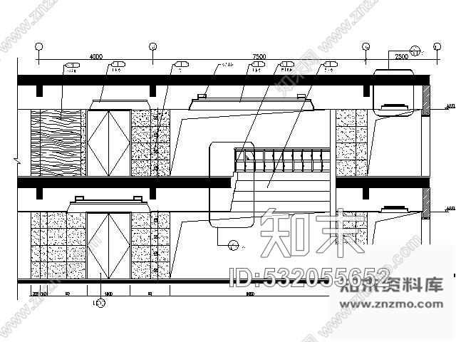 施工图高档商务酒店电梯间装修图cad施工图下载【ID:532055652】