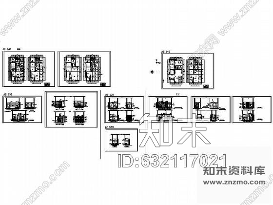 施工图郑州某时尚会所公共卫生间装修图cad施工图下载【ID:632117021】