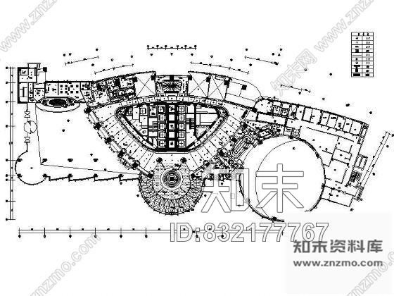 图块/节点花园酒店一层平面设计图施工图下载【ID:832177767】