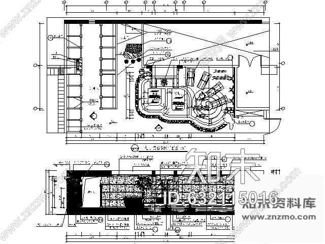 施工图深圳某顶级桑拿SPA空间施工图cad施工图下载【ID:632115016】