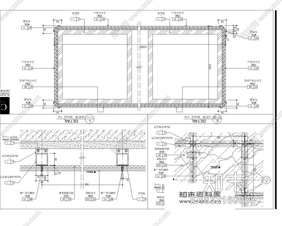 某高端意大利西餐厅施工图室内装修全套图纸cad施工图下载【ID:832160088】