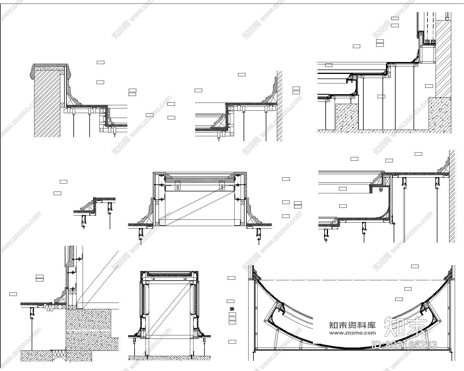 香溪美地售楼会所室内精装修施工图含效果图cad施工图下载【ID:832165263】