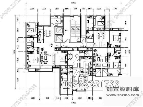 图块/节点众多楼盘户型平面集cad施工图下载【ID:832251733】