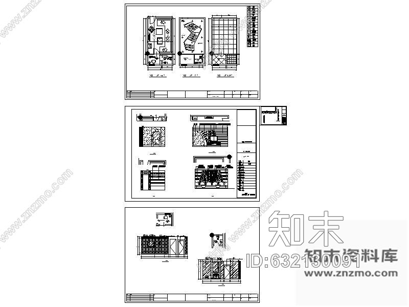 施工图酒吧包间装修图5cad施工图下载【ID:632130091】