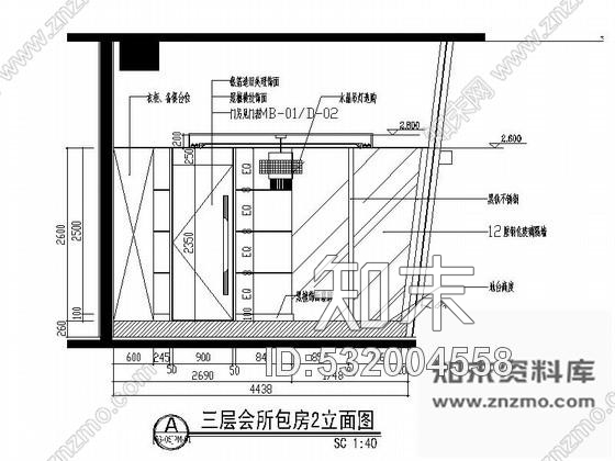 施工图某会所大餐厅设计装修图cad施工图下载【ID:532004558】