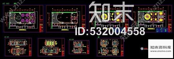 施工图某会所大餐厅设计装修图cad施工图下载【ID:532004558】