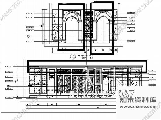 施工图精装豪华欧式风格KTV大厅设计室内装修图含效果cad施工图下载【ID:632124087】