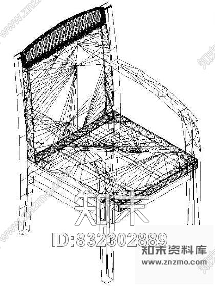 图块/节点CAD椅子三维模块施工图下载【ID:832302889】