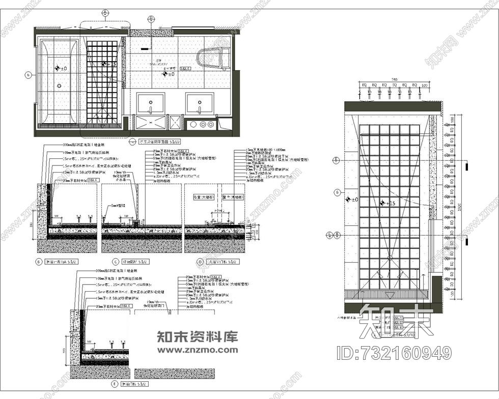 万柳书院精品样板房cad施工图合集梁建国cad施工图下载【ID:732160949】