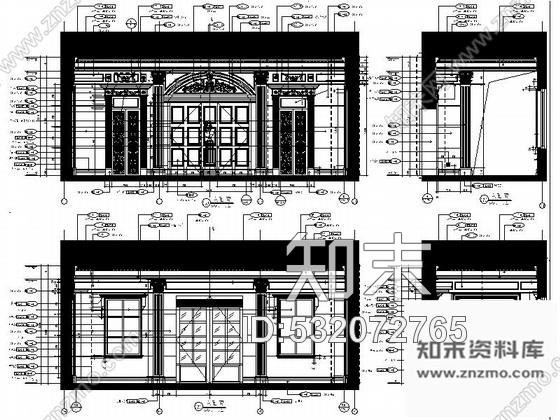 施工图杭州欧式风格售楼处室内装修图cad施工图下载【ID:532072765】