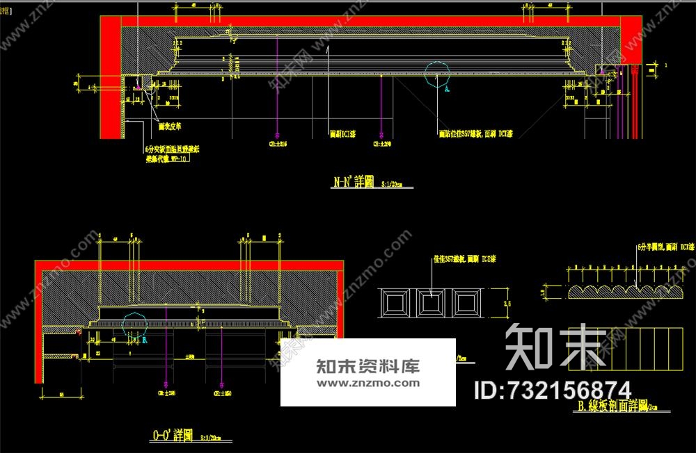 超详细的一套欧式新古典别墅全套CAD施工图cad施工图下载【ID:732156874】