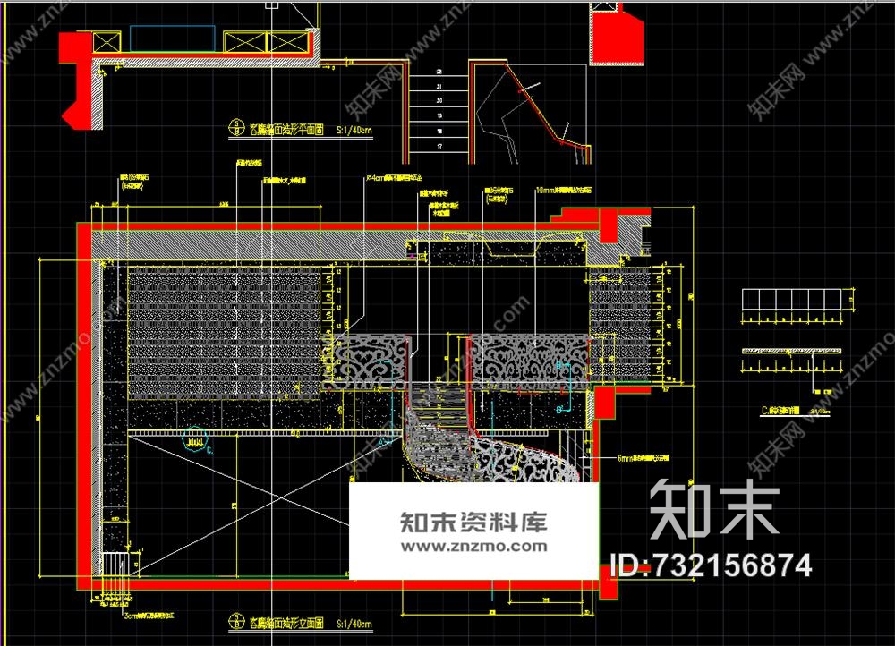 超详细的一套欧式新古典别墅全套CAD施工图cad施工图下载【ID:732156874】