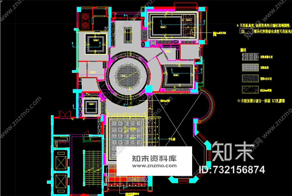 超详细的一套欧式新古典别墅全套CAD施工图cad施工图下载【ID:732156874】