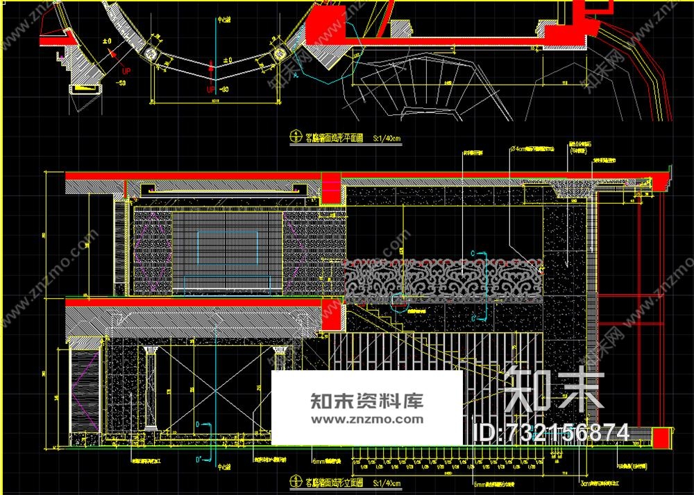 超详细的一套欧式新古典别墅全套CAD施工图cad施工图下载【ID:732156874】