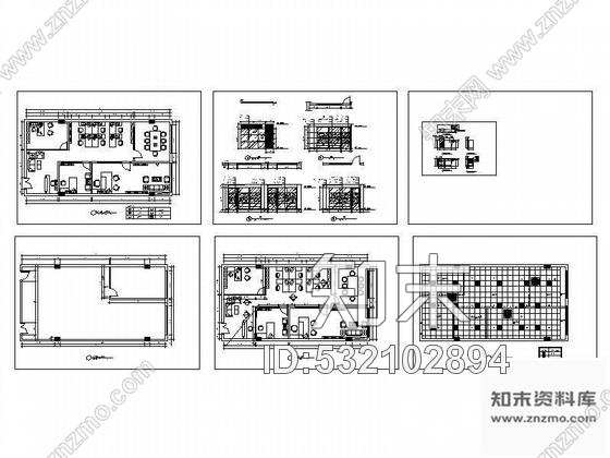 施工图办公空间装修方案图cad施工图下载【ID:532102894】