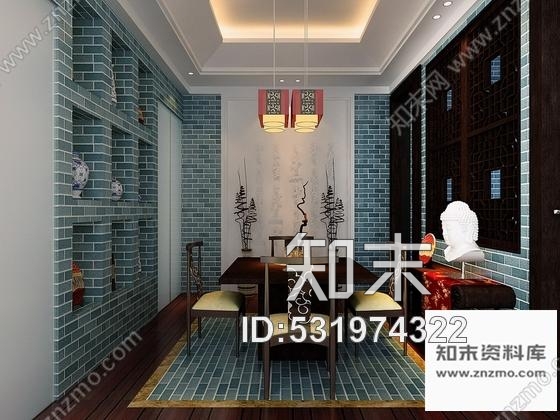 施工图某现代中式时尚双层别墅室内装修图含效果施工图下载【ID:531974322】