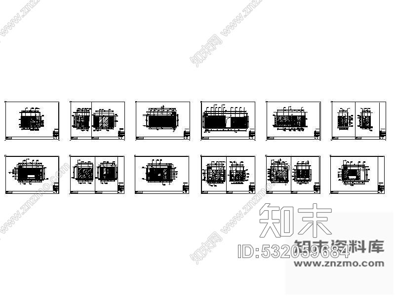 施工图中粮某大酒店装修图cad施工图下载【ID:532059684】